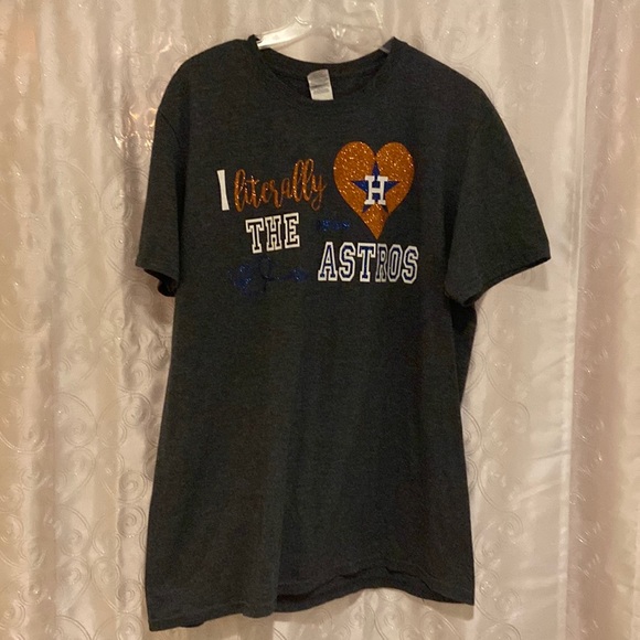 Gildan Tops - MLB Houston Astros “I Literally Live the Astros” T-Shirt Women’s Size Large 🔥